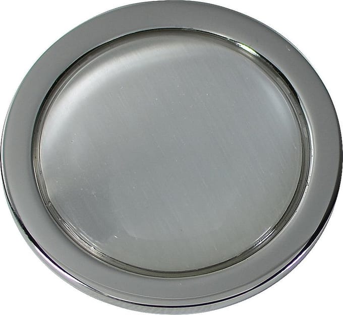 Quiges - Munthouder Munt 25mm Cat's Eye Wit Zilverkleurig - EPRS042