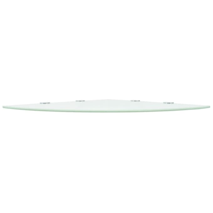 vidaXL - Hoekschap - met - chromen - dragers - wit - 45x45 - cm - glas