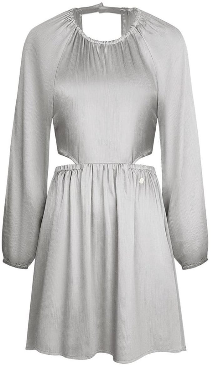 YWG - Polyester Vrouwen Mini Jurk Cut-Out Ontwerp - Grijs - Maat M
