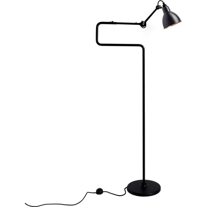 DCWéditions - LAMPE GRAS N°411 vloerlamp - zwart/koper - rond