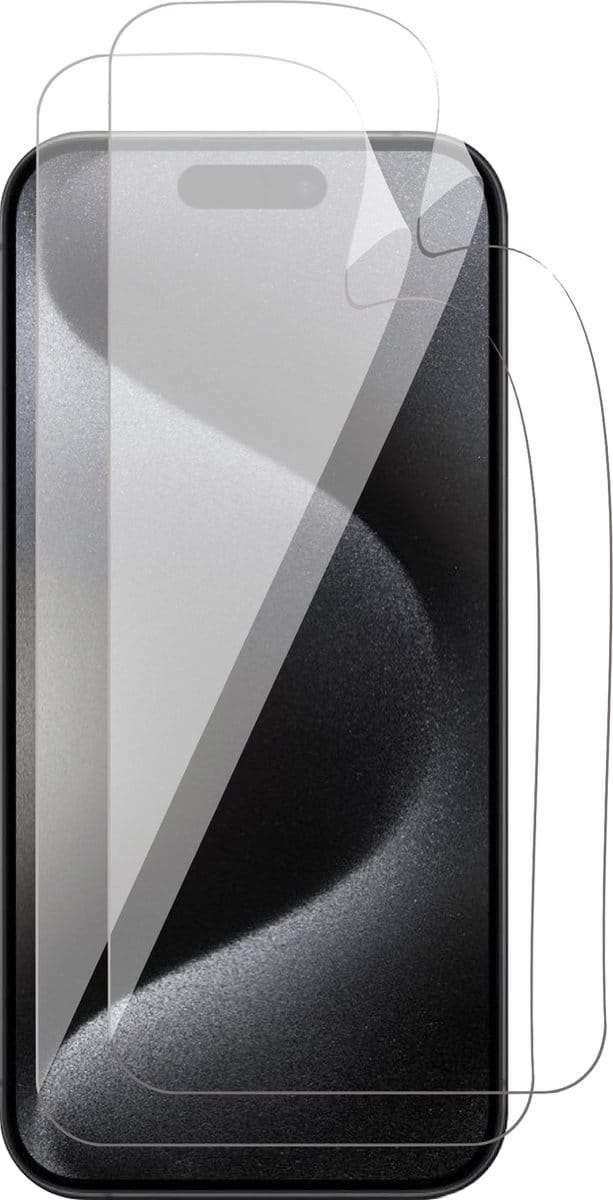 Screenprotector geschikt voor iPhone 15 Pro - 2x FlexGuard Screen Protector