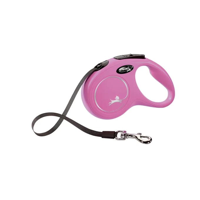 Flexi New Classic - Rollijn Hondenriem - S - 5 Meter - Roze - <15 kg