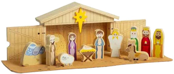 BigJigs houten kerststal set - educatief speelgoed kerstmis.
