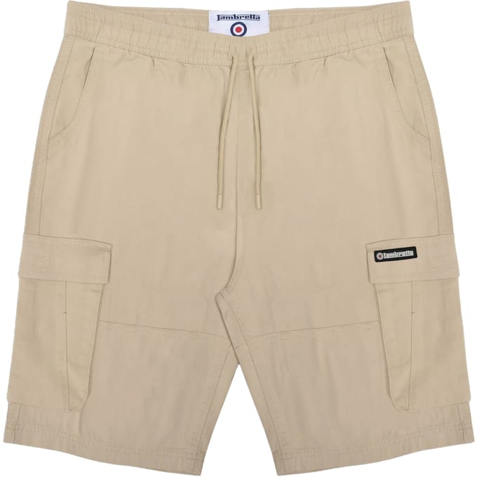 Lambretta Heren Utility SS25 Cargo Shorts (Steen)