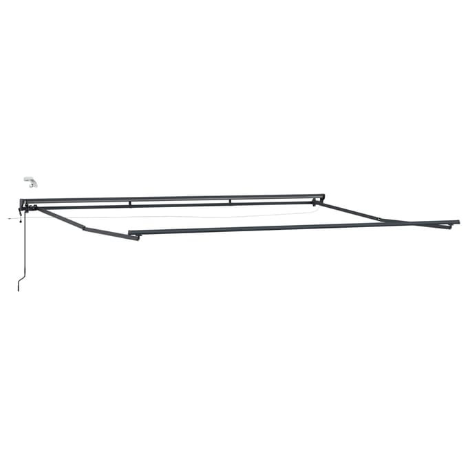 vidaXL - Elektrische - Zonnescherm - Frame - met - LED's - Antraciet - 4 - × - 3 - m