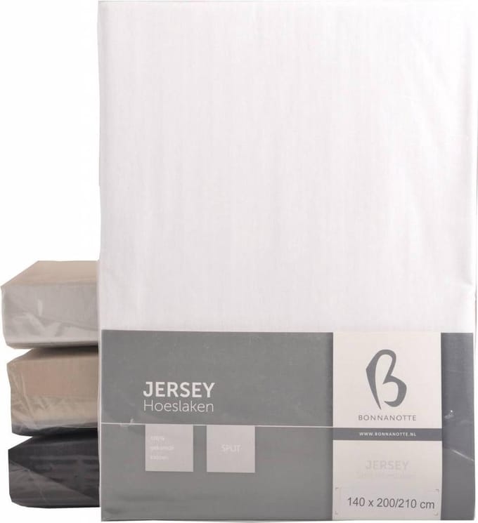 Bonnanotte Split Molton Hoeslaken Wit 180x210
