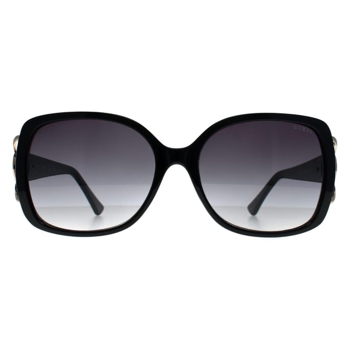 Guess GF6065 01B glanzend zwart grijs gradiÃ«nt zonnebril