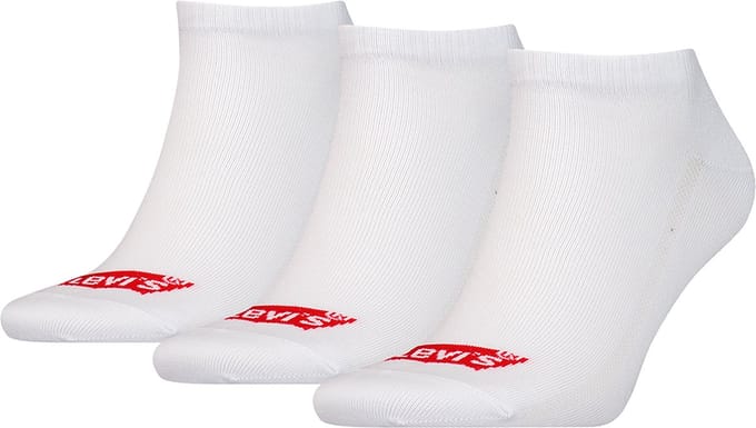 Levi's - 6-Pack - Sneakersokken - Gerecycled Katoen - Heren / Dames - wit - 43-46 - 701224672
