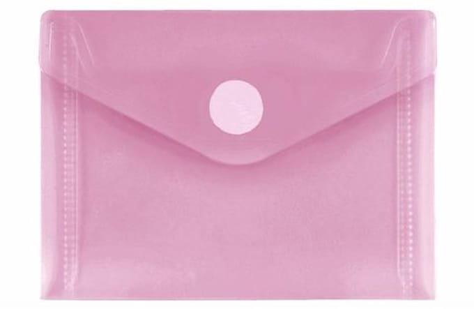 Enveloptas Foldersys A7 PP transp rood