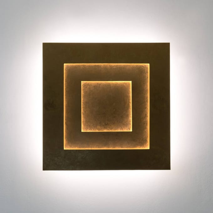 Holländer LED wandlamp Masaccio Quadrato, goud
