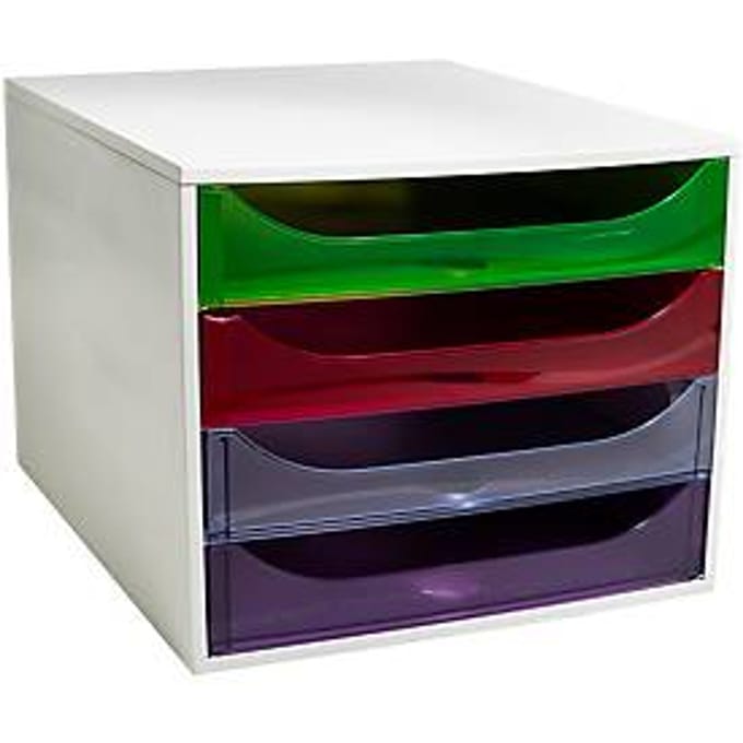 Exacompta Ladenblok ECOBOX 4 laden. Pallet van 32 stuks - Harlekijn - 228699D