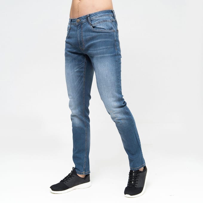 Duck and Cover Heren Maylead Slim Jeans (Stone Wash)
