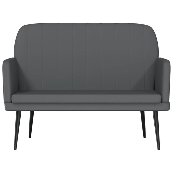 vidaXL - Bankje - 107x80x81 - cm - kunstleer - grijs