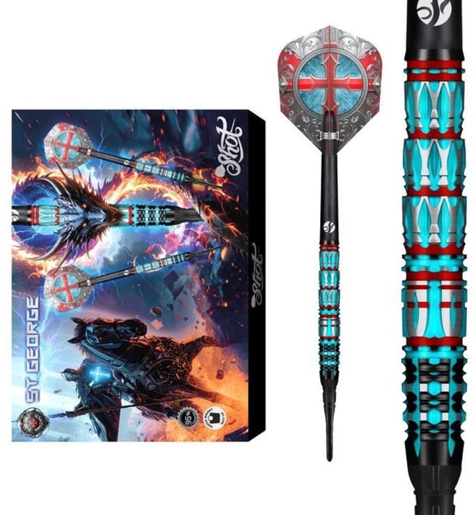 Shot Future Knights St George 95% - Soft Tip Dartpijlen