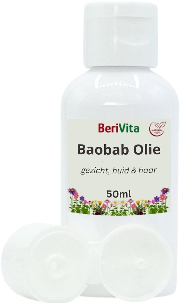 Baobab Olie Puur 50ml - Koudgeperst - Huidolie en Haarolie