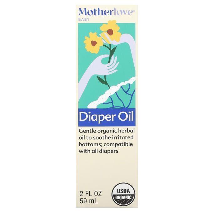 Motherlove, Baby, Diaper Oil, 2 fl oz (59 ml) blue