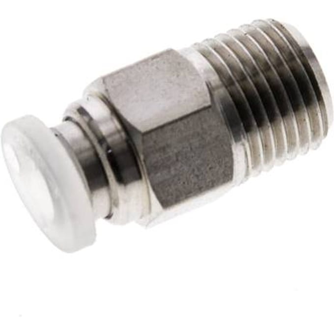 4mm x R1/8'' RVS/PA Insteekfitting Buitendraad EPDM/PTFE
