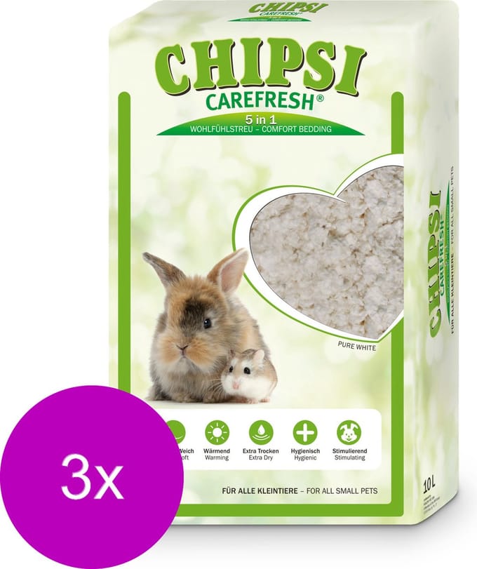 Chipsi Carefresh Ultra - Bodembedekking - 3 x 10 l