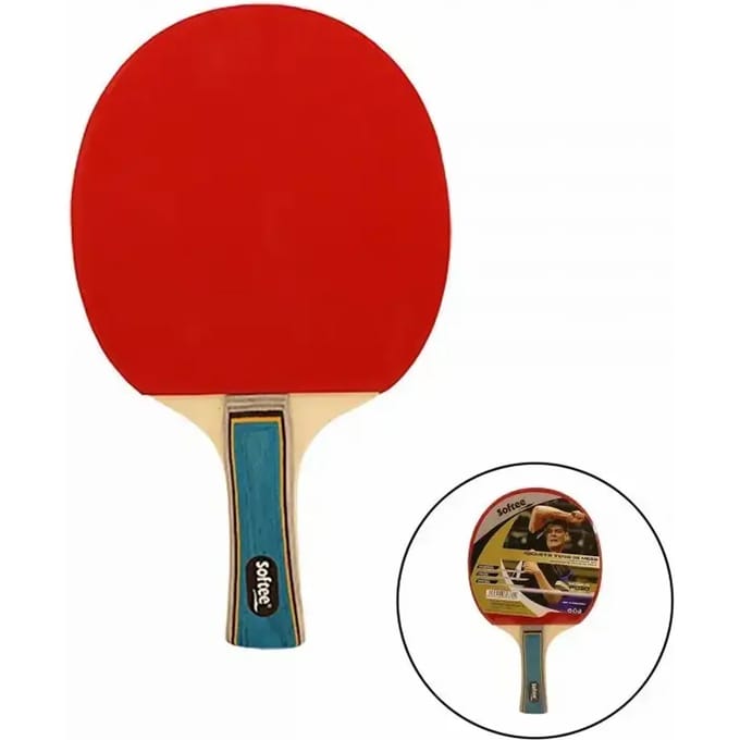 Tafeltennisbat Softee P050 Rojo/Black ÚNICA