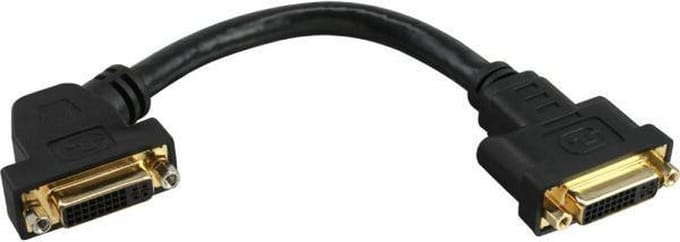 DVI-D / DVI-I Dual Link koppelstuk / inbouw - verguld - 0,20 meter