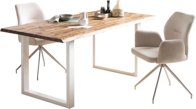 Eetkamertafel Manuel Acacia - Rechthoek - 160x90cm - Hoogte 75 cm