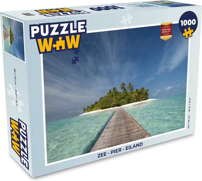 Puzzel Zee - Pier - Eiland - Legpuzzel - Puzzel 1000 stukjes volwassenen