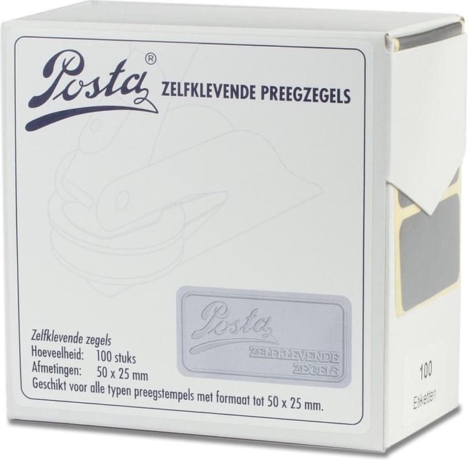 Zegeletiketten | zilver | 50x25mm