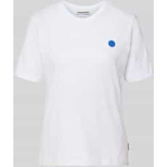 Regular fit T-shirt van puur katoen Model 'LUALAA EMBRO'