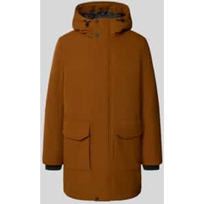 Regular fit lange parka van waterdicht materiaal
