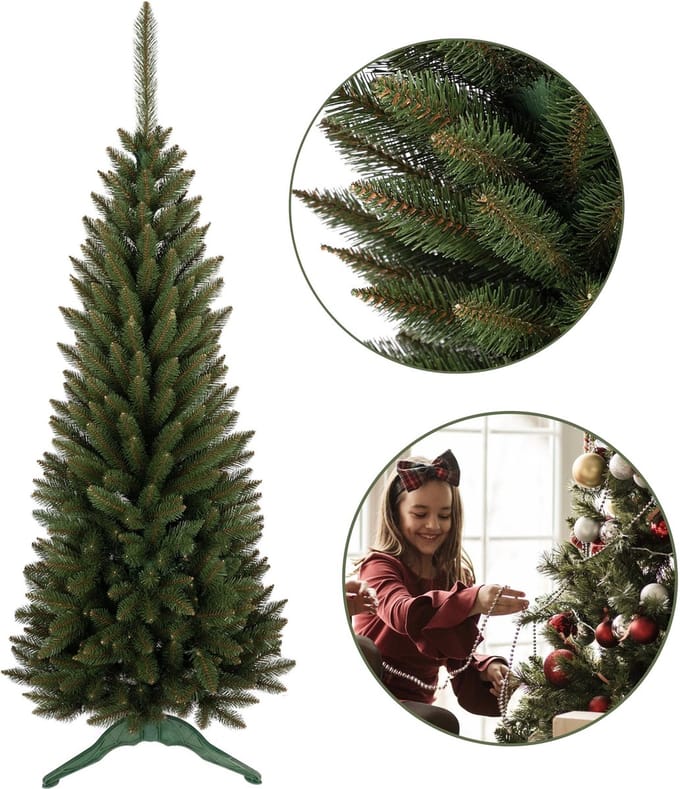 Kunstkerstboom Klassieke Smalle Spar PVC 120 cm