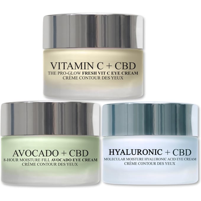 Avocado + CBD Oogcrème 30 ml + Vitamine C + CBD Oogcrème 30 ml + Hyaluronzuur + CBD Moleculaire Hydratatie Oogcrème 20 ml