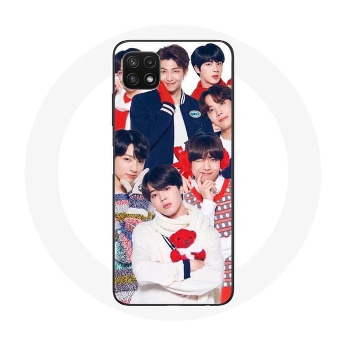 Coque pour Samsung Galaxy A22 5G BTS Affiche Memebers Cadeau de Noël 2023