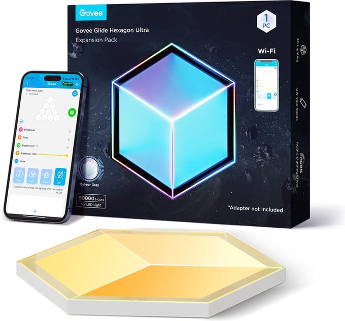 Govee hexagon wall panels uitbreiding - Ultra RGBIC lichtpanelen