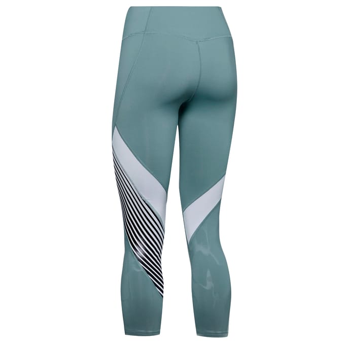 Under Armour Dames Rush Embossed Shine Crop Legging Strak 1351717 396