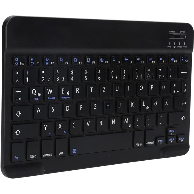 Clavier Bluetooth sans fil pour tablette, téléphone, ordinateur, portable et ultra-fin, 10 pouces noir