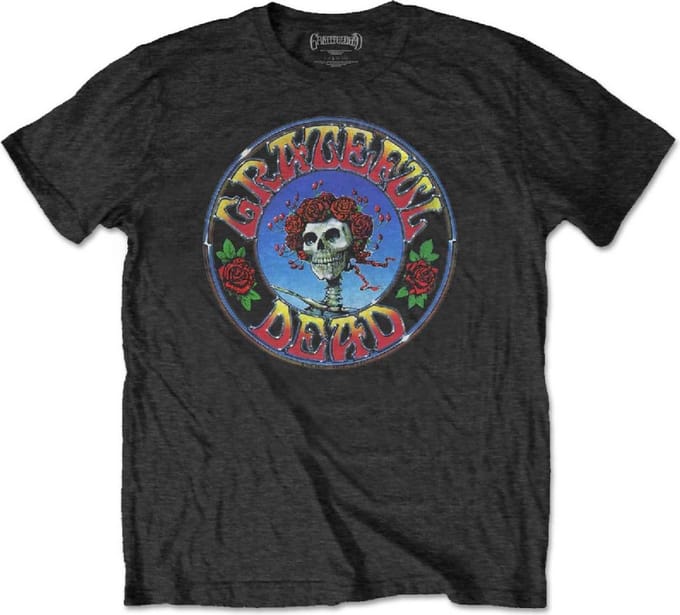 Grateful Dead - Bertha Circle Vintage Wash Heren Tshirt - XL - Zwart
