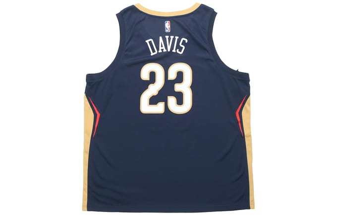 Nike Anthony Davis Icon Edition Swingman Jersey Heren Jerseys Universiteitsblauw 864493-419 S beige