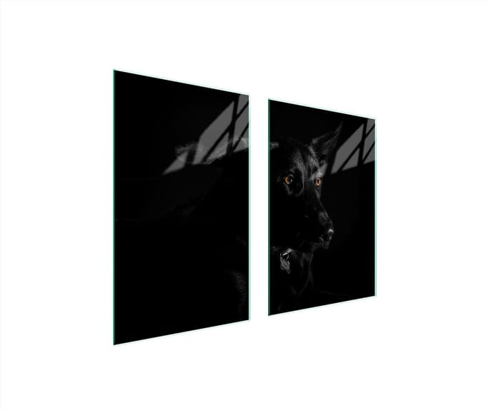 TMK ArtDeko - Snijplank - Glas - 35+30 x 52 cm - Hond