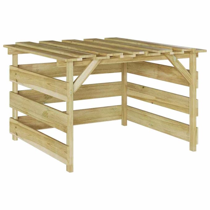 vidaXL - Grasmaaier - Garage - Bruin - 84 - x - 80 - x - 56 - cm