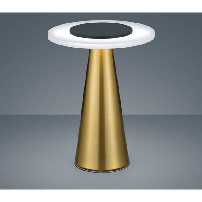 Helestra Bax tafellamp met touchdimmer, messing