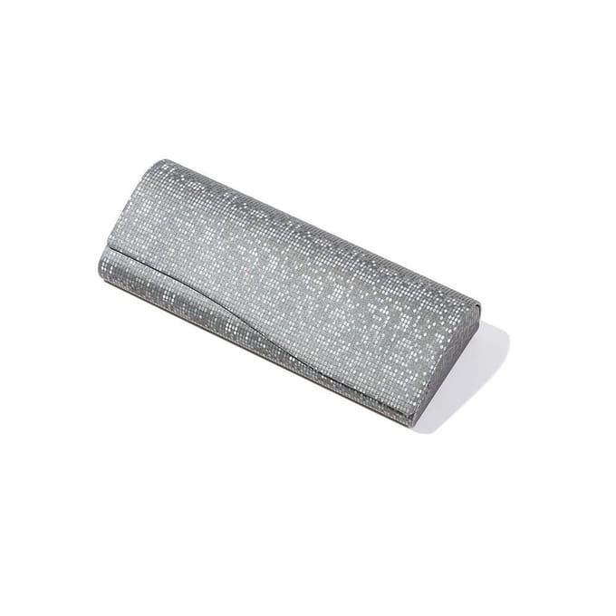 Glitter brillenkoker - Grijs - Bril opbergen
