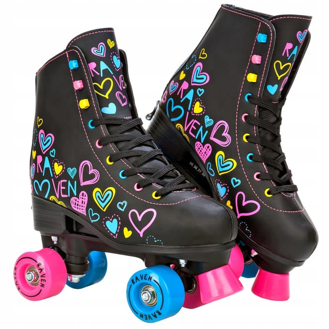 RAVEN Trista Zwarte Verstelbare Skates Maat 35-38