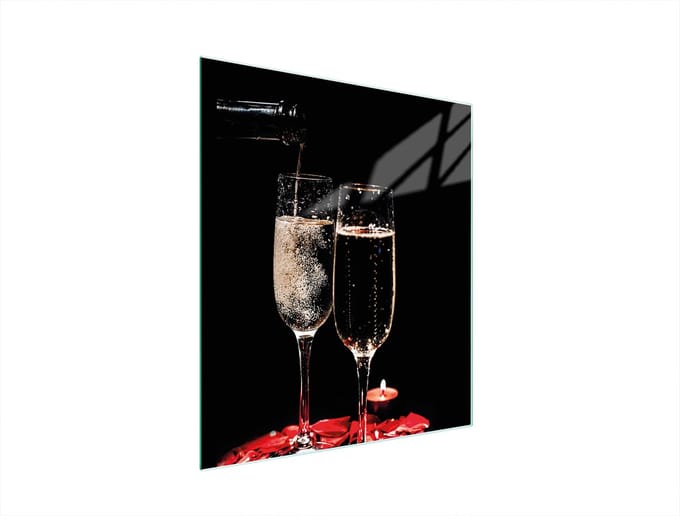 TMK ArtDeko - Snijplank - 45x52 cm - Wijn - Glas - Multikleur