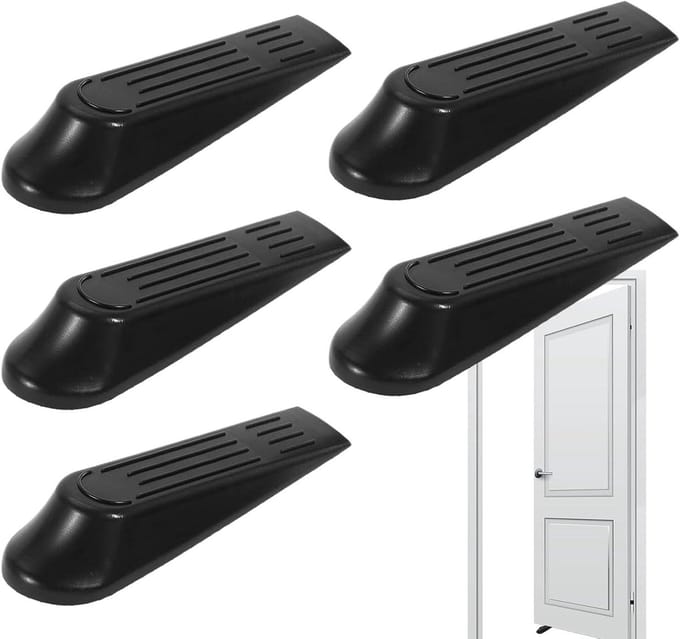 Deurstopper Set - Vloergrijper Rubber - Deur Open Houden - Kindveilig Ontwerp - 5 Stuks - Grijs
