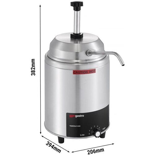 GGM Gastro Beheizter Saucenspender - 550 Watt - 4,4 Liter - inkl. Einsatz