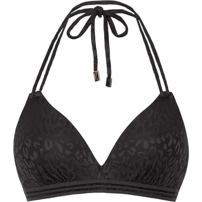 Beachlife - Maat 36C - Textured Leo Halter bikinitop met beugel Dames