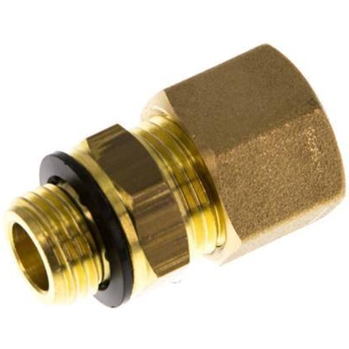 G 1/4'' Buitendraad x 10mm Messing Rechte Knelfitting met PA Afdichting 95 Bar DIN EN 1254-2