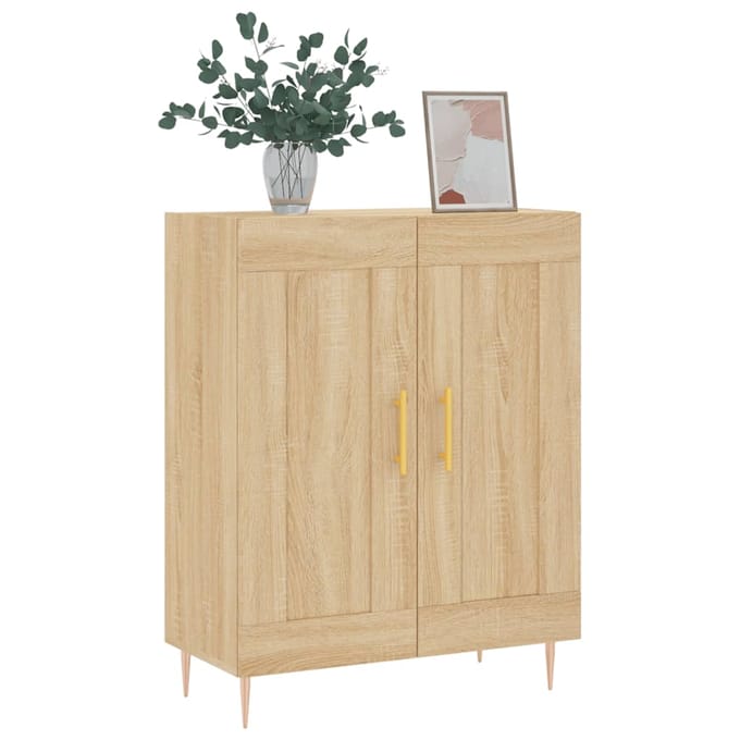 vidaXL - Dressoir - 69,5x34x90 - cm - bewerkt - hout - sonoma - eikenkleurig