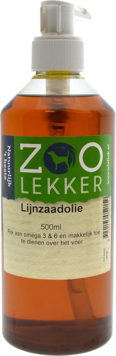 Zoolekker Lijnzaadolie 500 ml