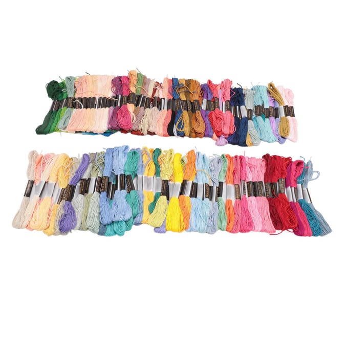 Fils à Broder 150 Couleurs Polyester 6 Brins Fil à Broder Fil pour Loisirs Créatifs Outil de Couture DIY black